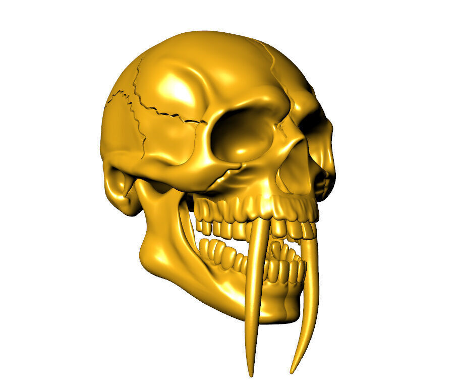 skull pendent 3D print model_8