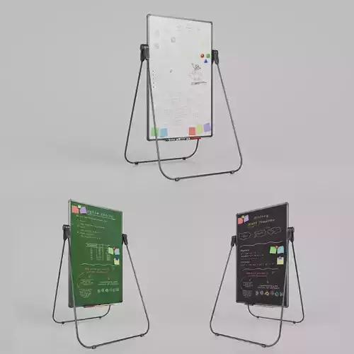 Professional U Stand Tall Writing Boards - Customizable Trio Set 3D Model Collection