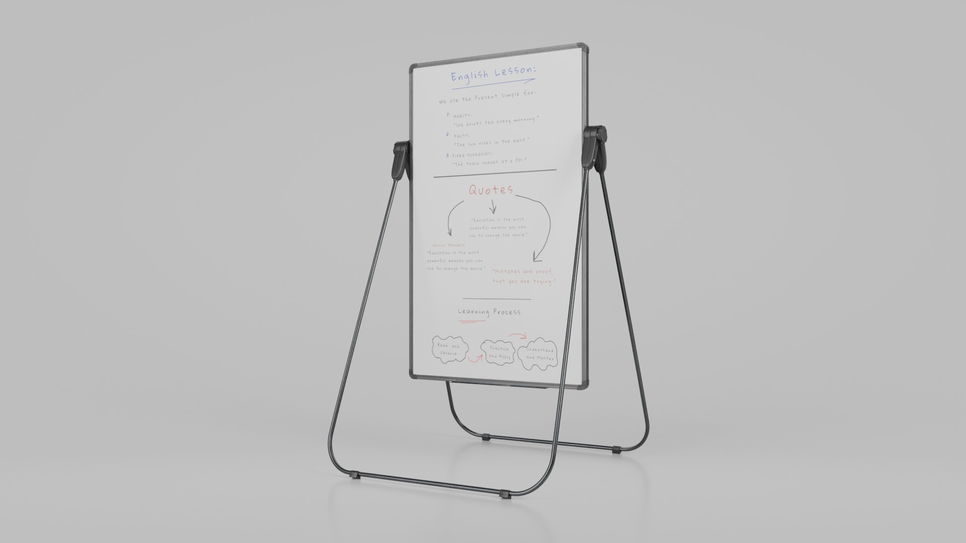 Professional U Stand Tall Writing Boards - Customizable Trio Set 3D Model Collection_14