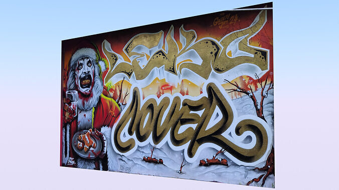 Graffiti wall XI 3D model