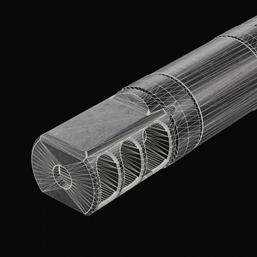 Thunder Beast - Ultra 50 Suppressor Low-poly 3D model_16