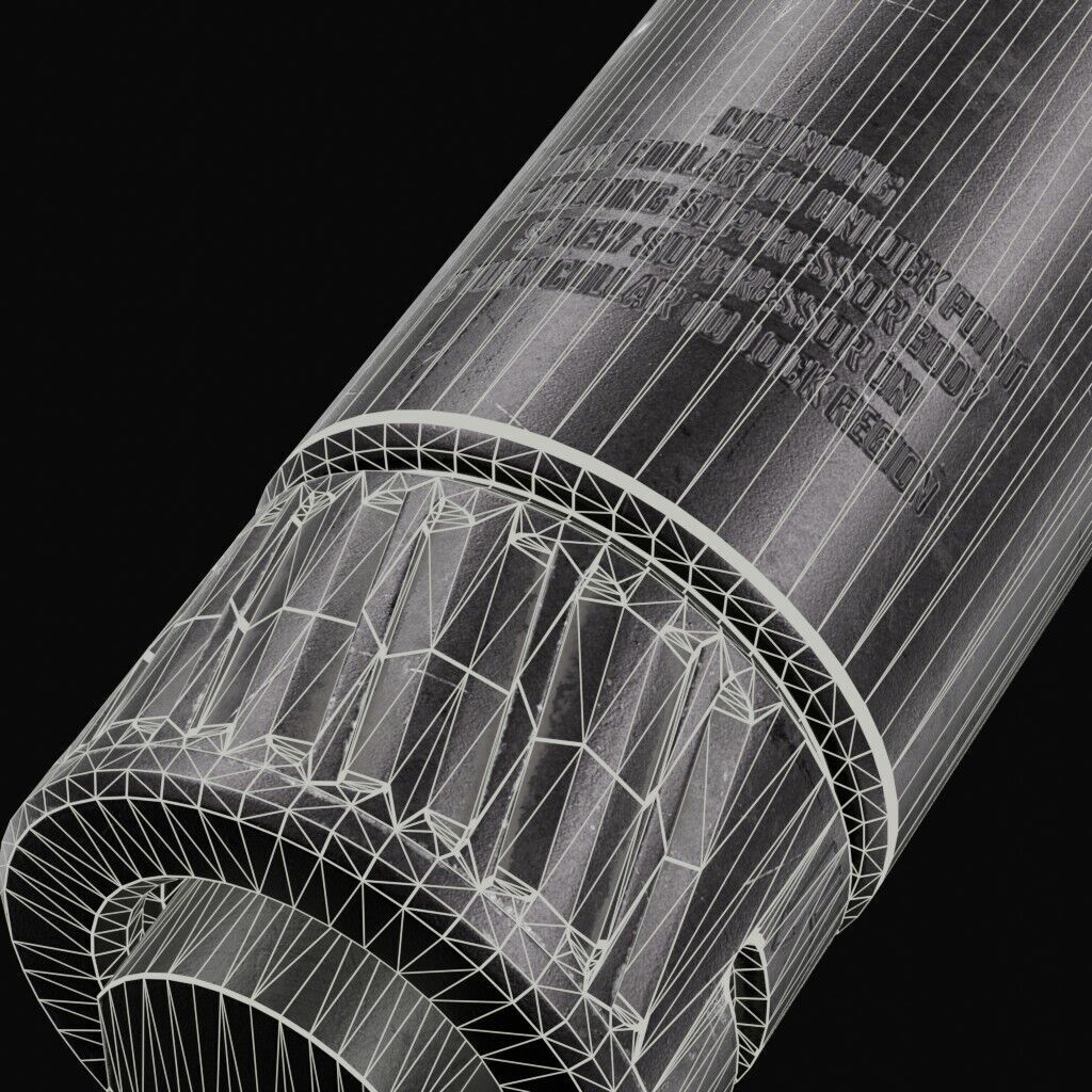 Thunder Beast - Ultra 50 Suppressor Low-poly 3D model_14