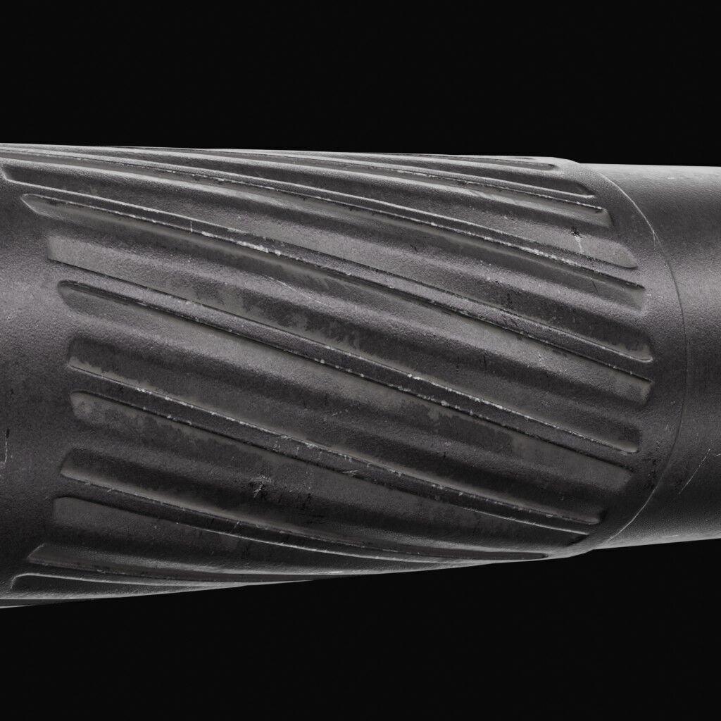 Thunder Beast - Ultra 50 Suppressor Low-poly 3D model_5