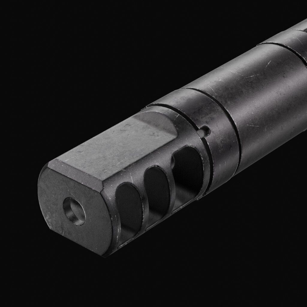 Thunder Beast - Ultra 50 Suppressor Low-poly 3D model_9