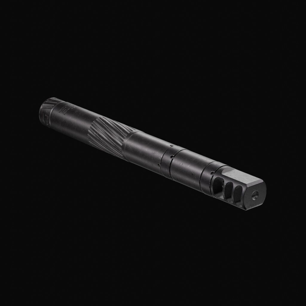 Thunder Beast - Ultra 50 Suppressor Low-poly 3D model_2