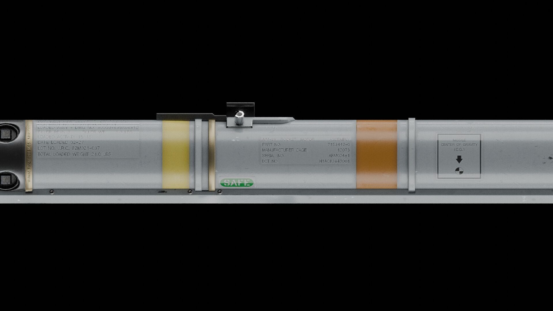 AIM-9X missile Low-poly 3D model_7