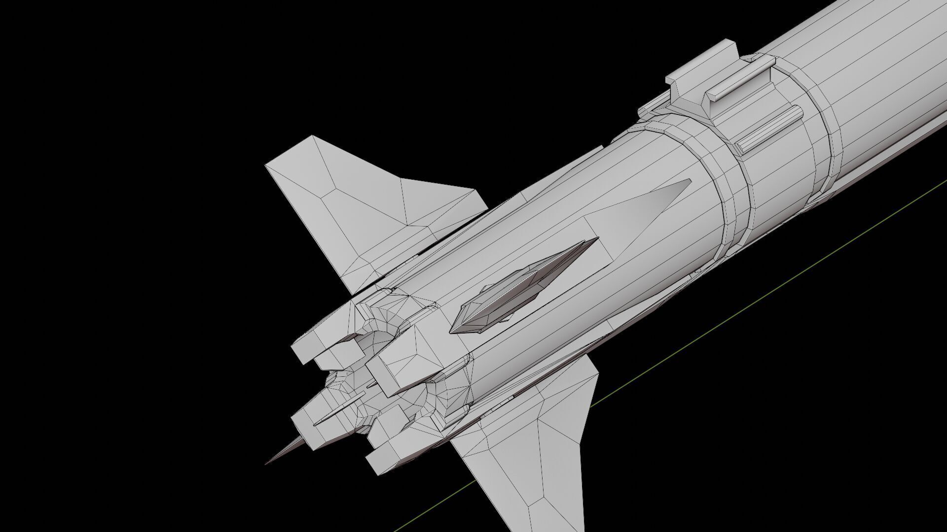AIM-9X missile Low-poly 3D model_20