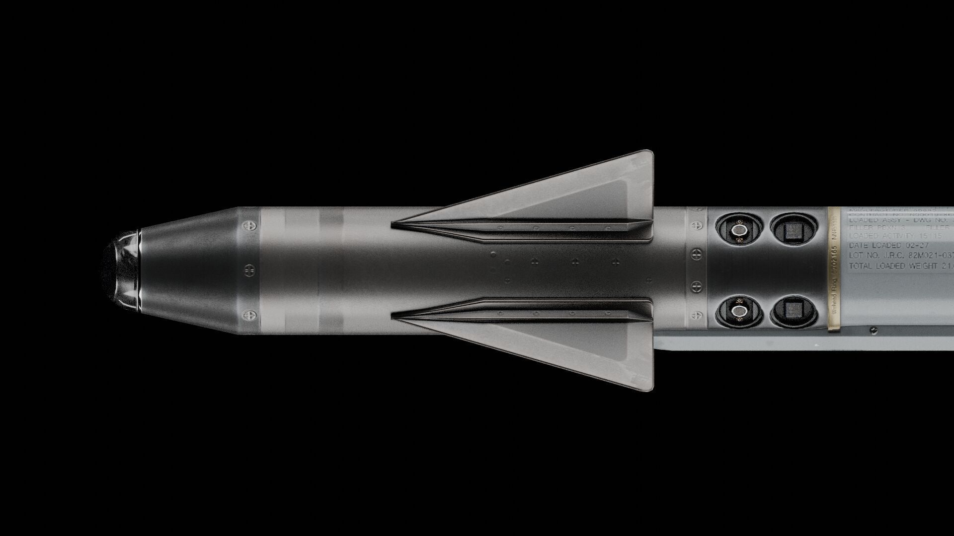 AIM-9X missile Low-poly 3D model_6