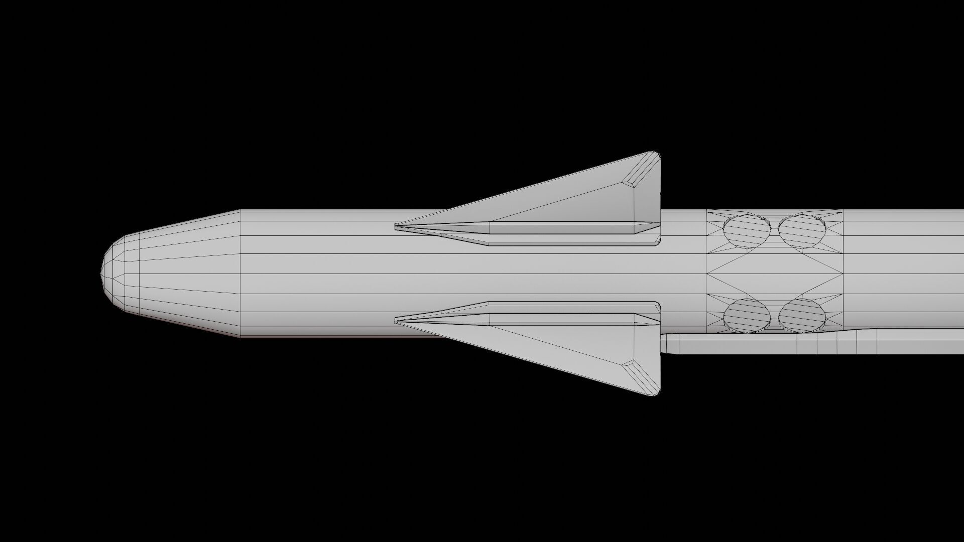 AIM-9X missile Low-poly 3D model_16