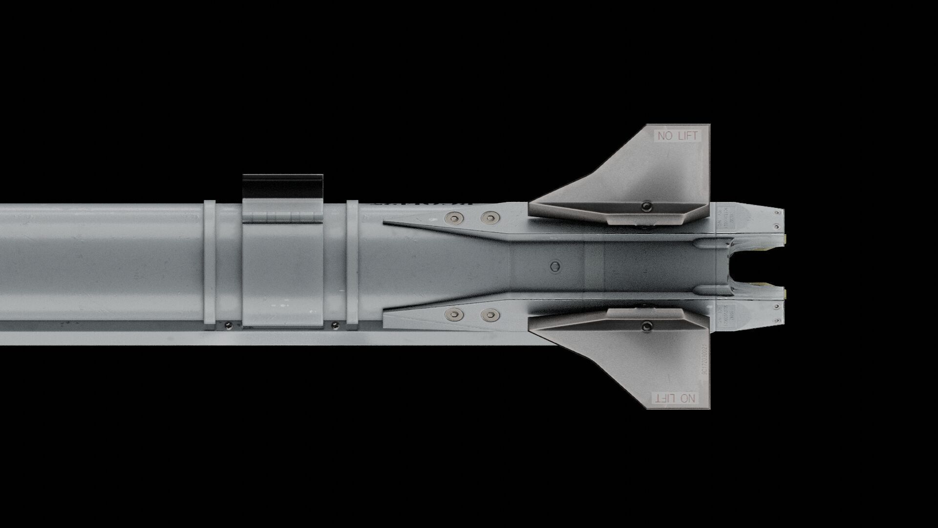 AIM-9X missile Low-poly 3D model_9