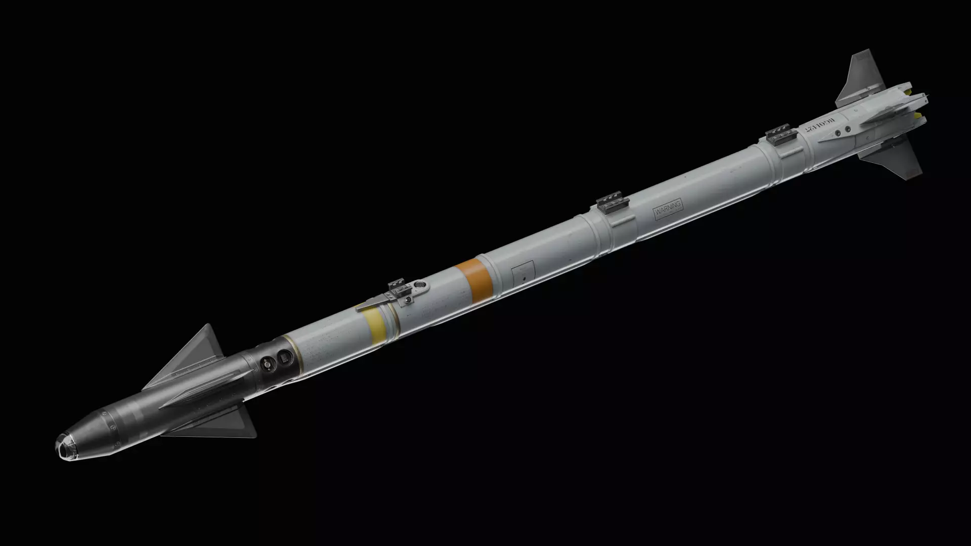 AIM-9X missile Low-poly 3D model_0