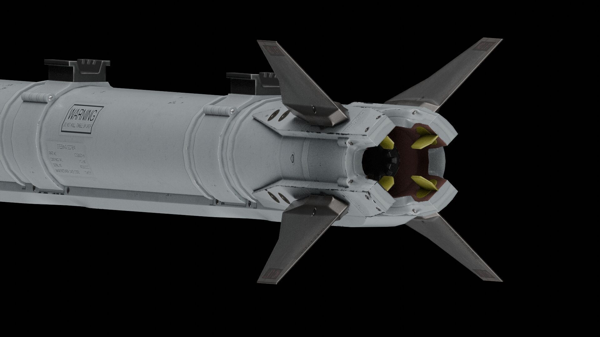 AIM-9X missile Low-poly 3D model_4