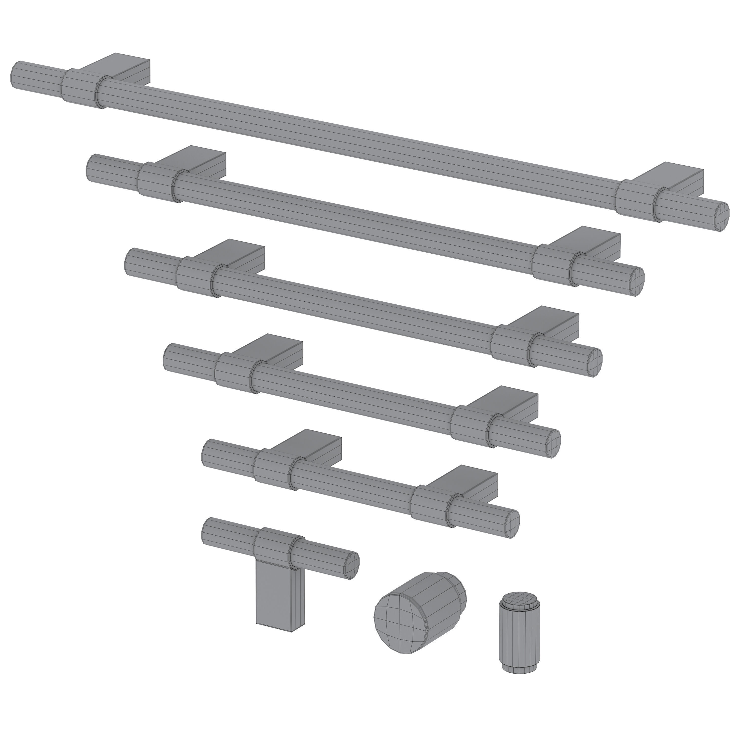 Furniture handles Nova by Meraki 3D model_2