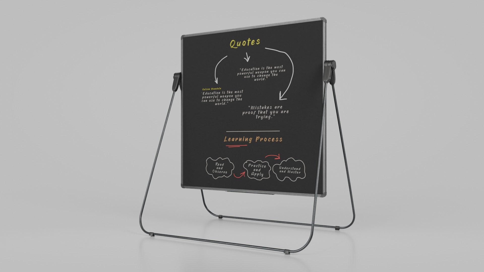 Office Essentials Set - Customizable U Stand Writing Boards 3D Model Collection_22