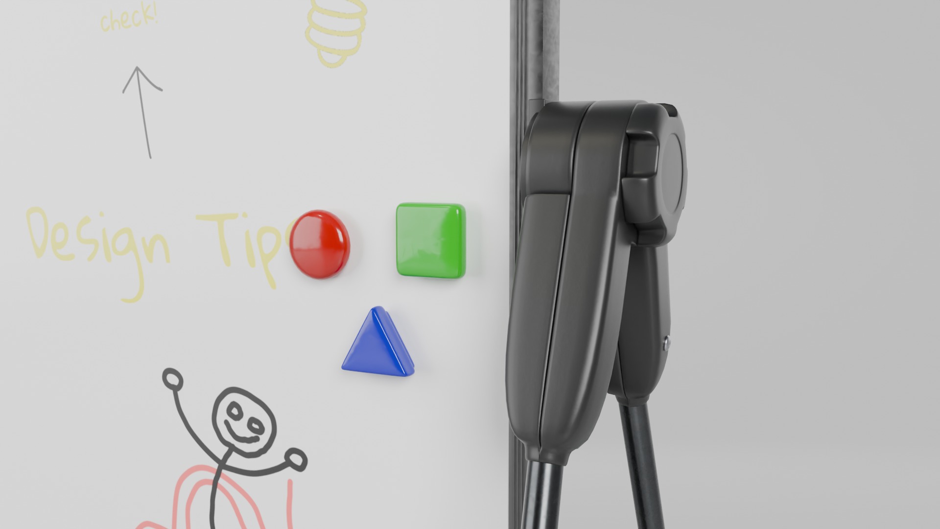 Office Essentials Set - Customizable U Stand Writing Boards 3D Model Collection_19