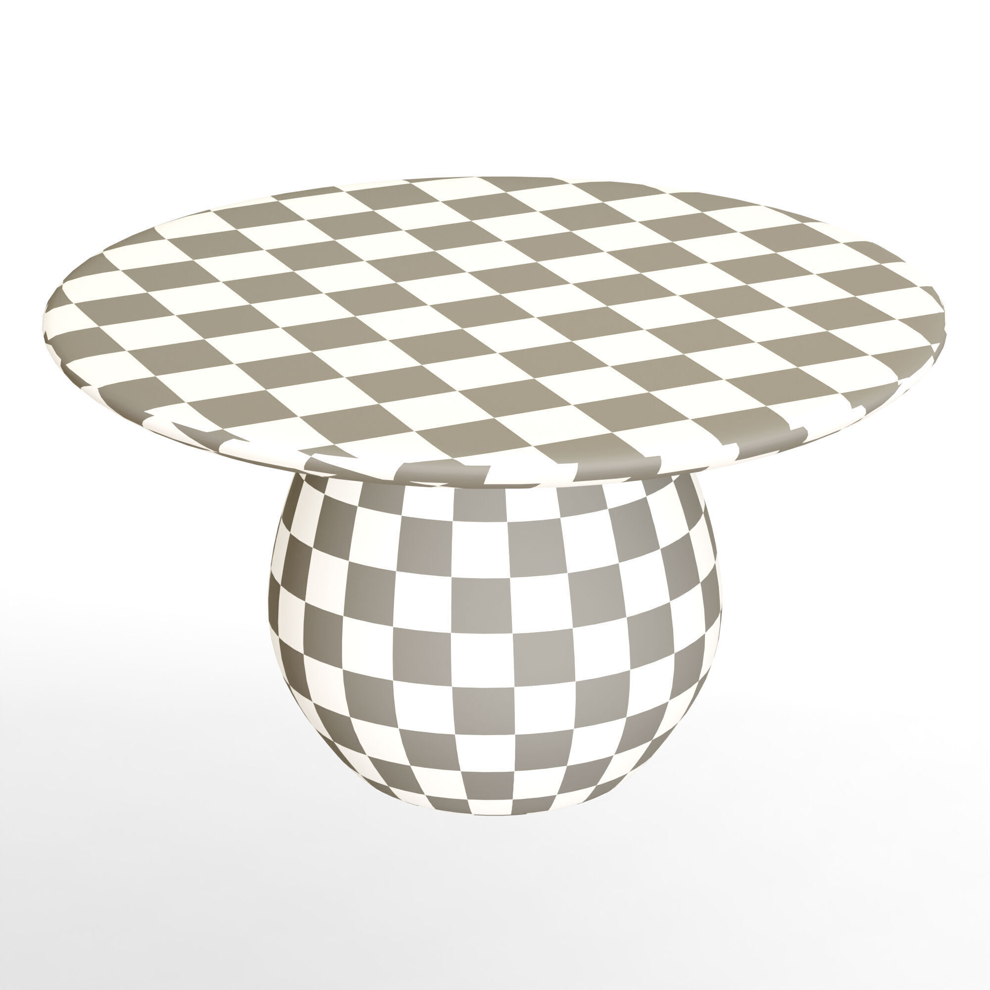 Round Wooden Coffee Table  Free low-poly 3D model_15
