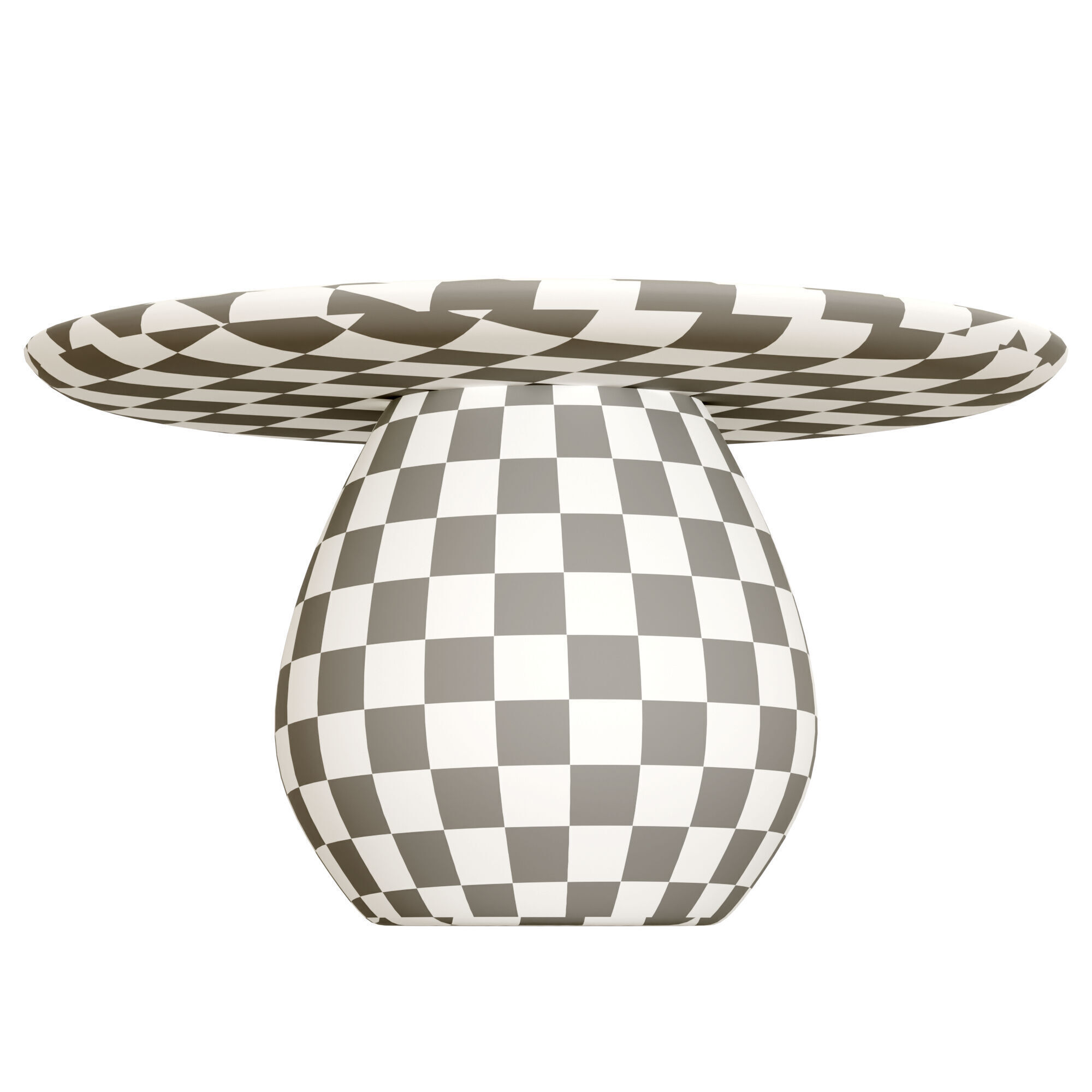 Round Wooden Coffee Table  Free low-poly 3D model_14