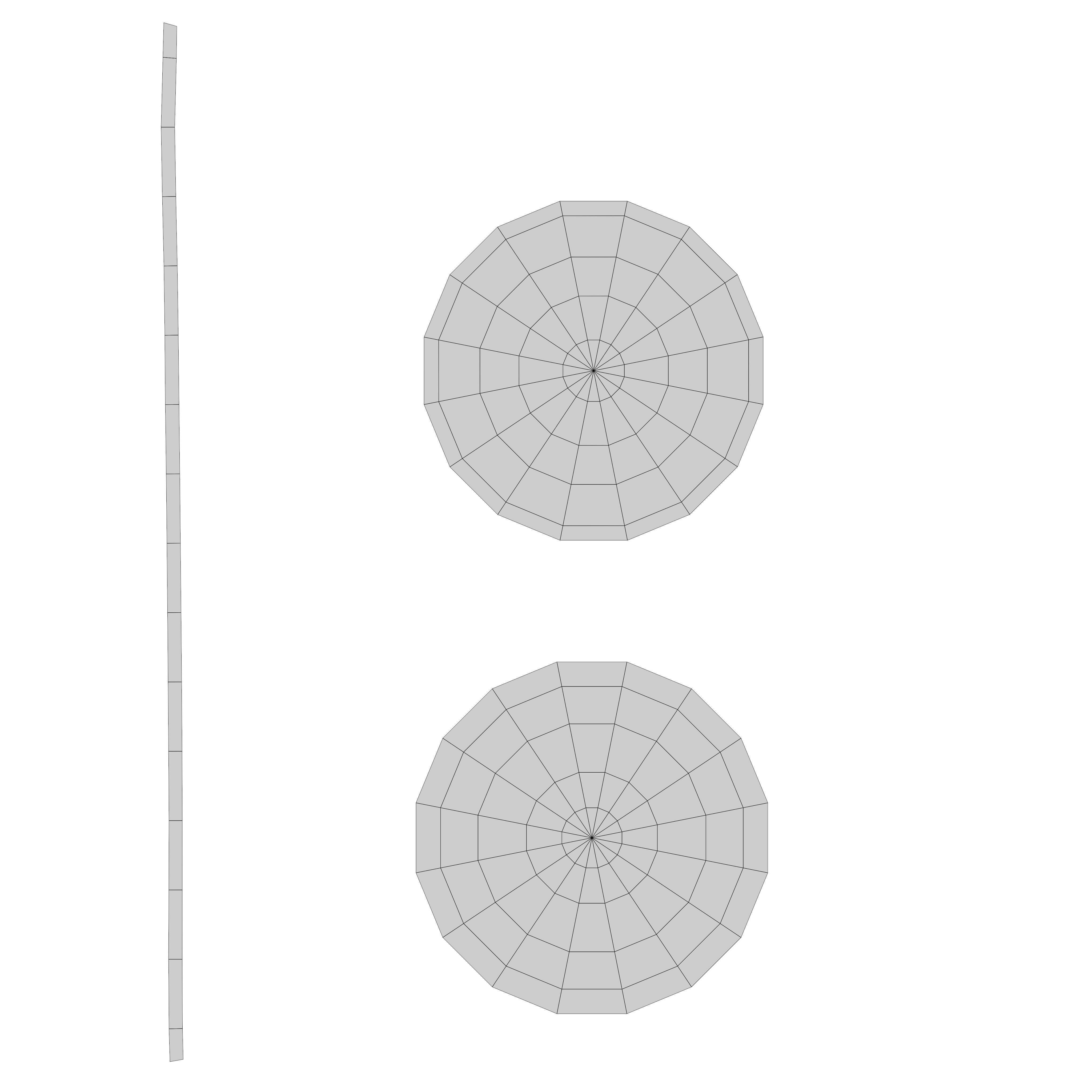 Round Wooden Coffee Table  Free low-poly 3D model_19