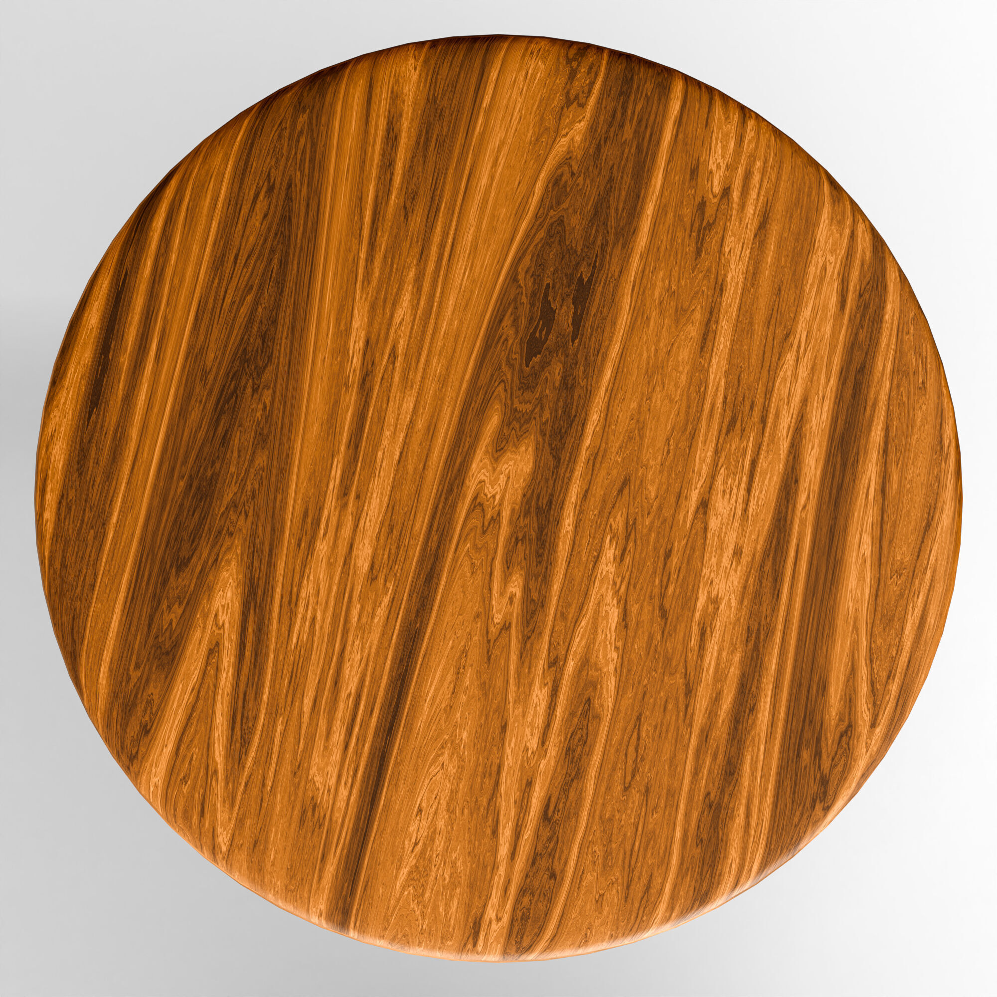 Round Wooden Coffee Table  Free low-poly 3D model_8