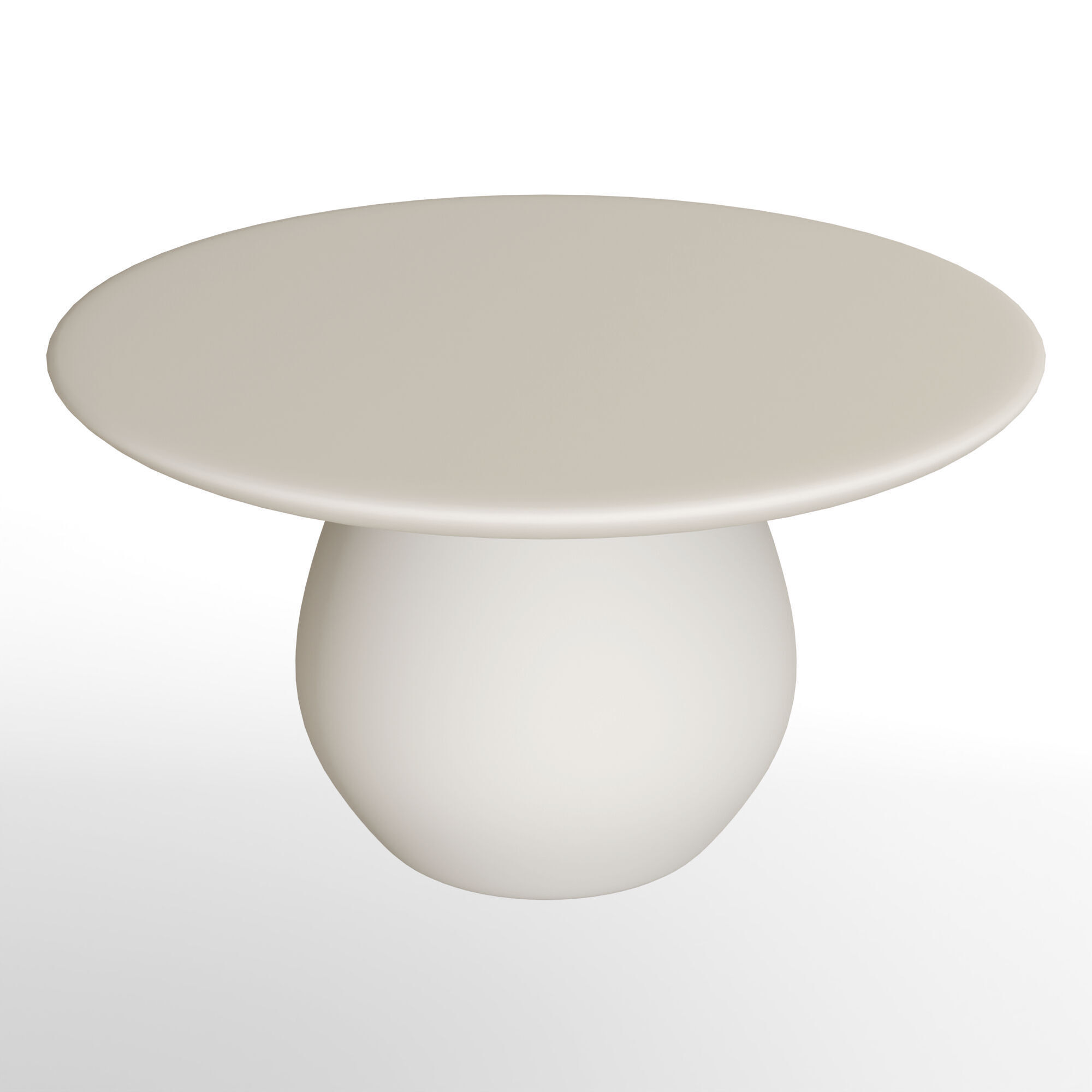 Round Wooden Coffee Table  Free low-poly 3D model_12