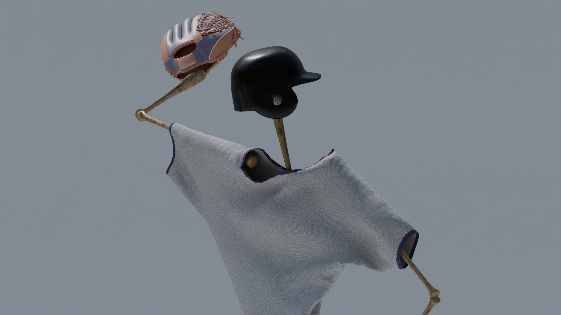 Bat man Low-poly 3D model_4