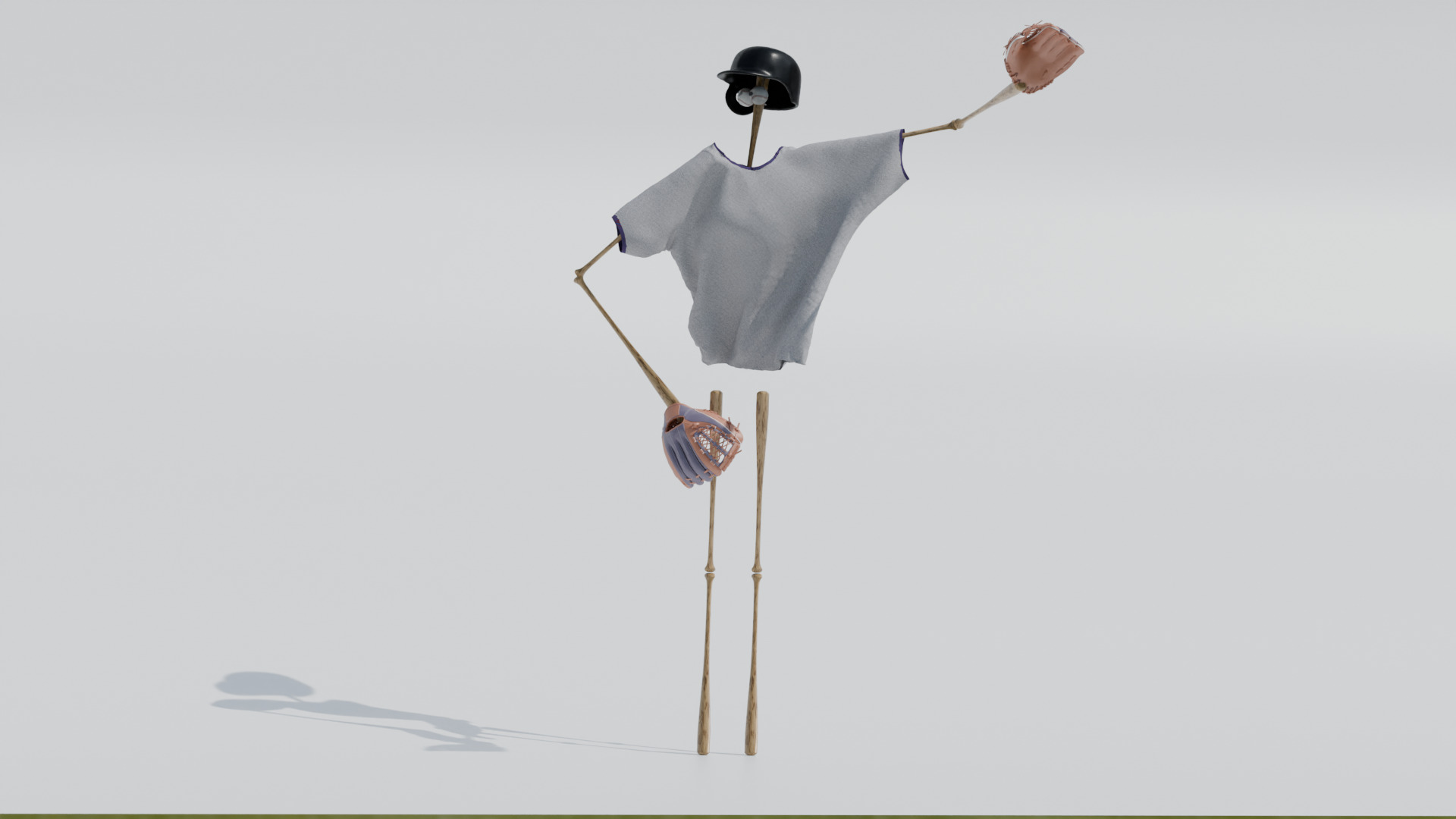 Bat man Low-poly 3D model_3