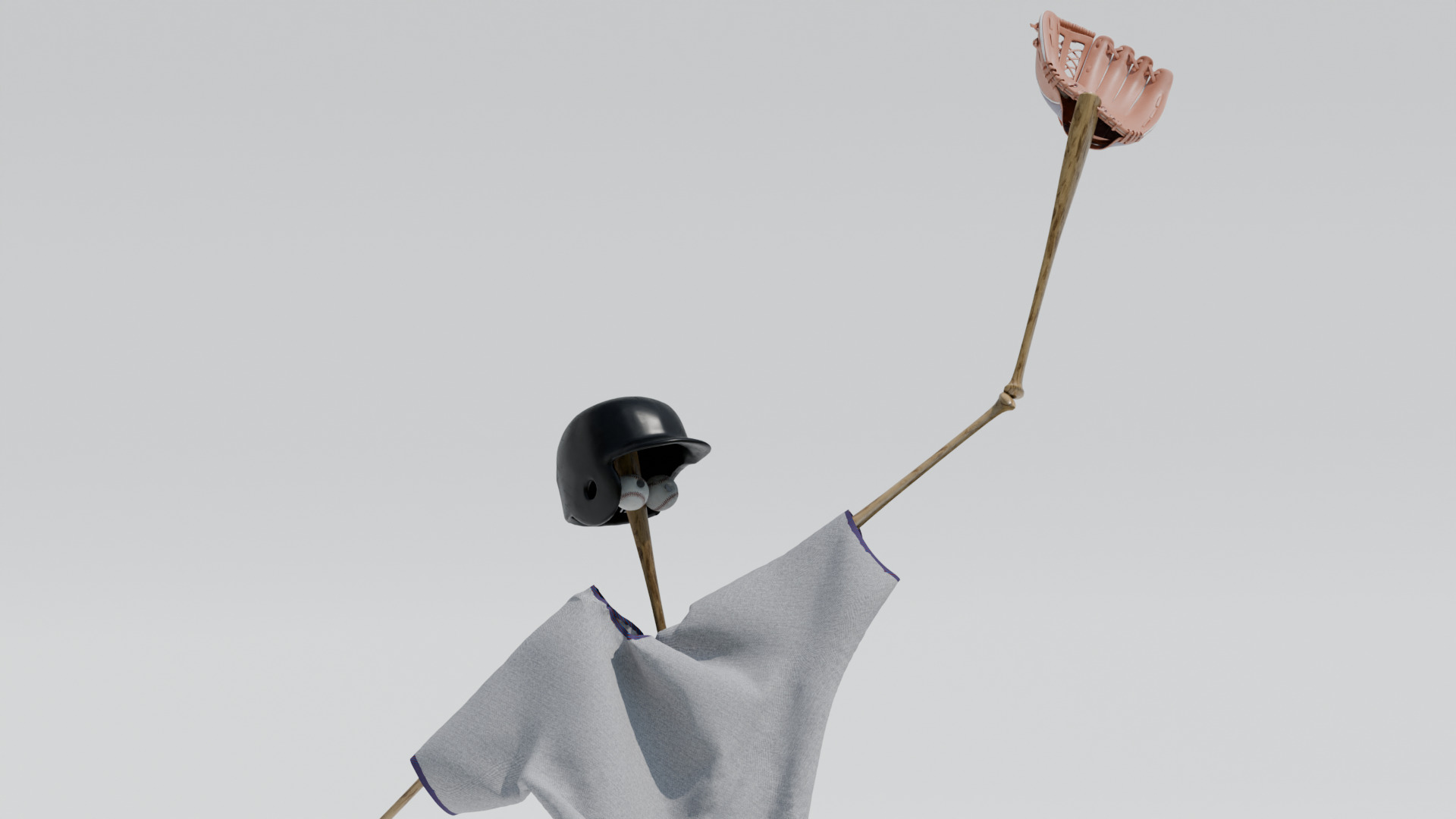 Bat man Low-poly 3D model_5