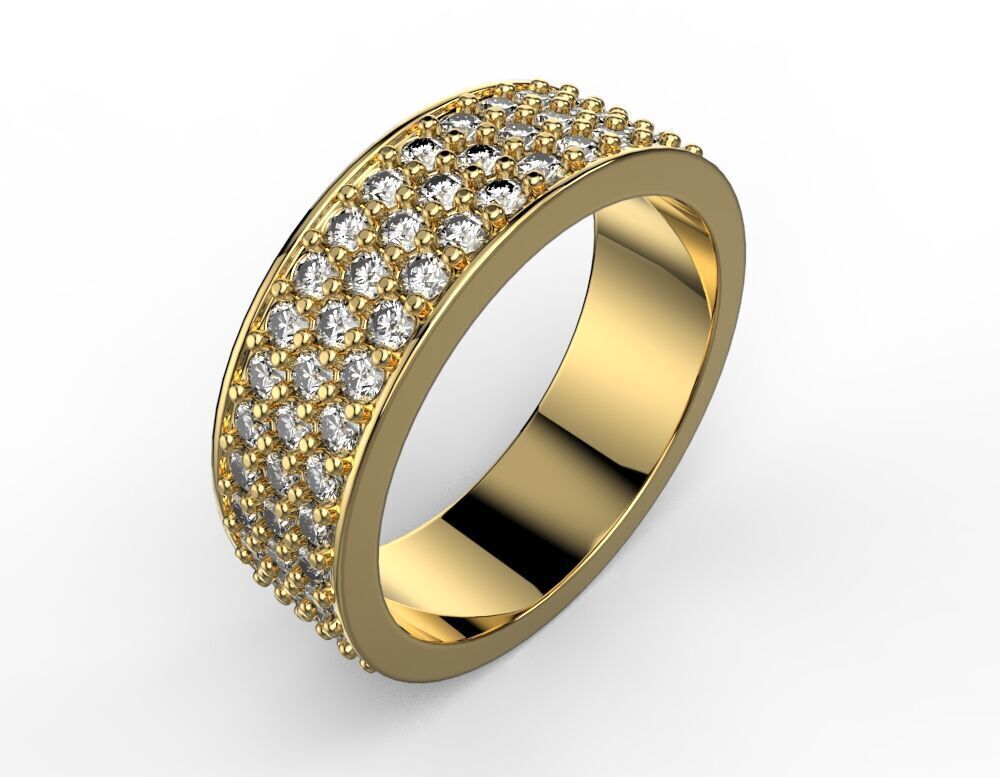 wedding  ring 3D print model_5