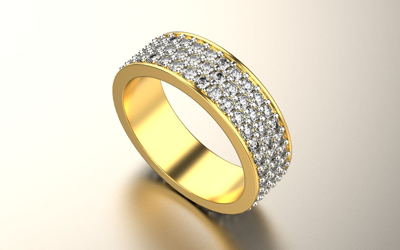 wedding  ring 3D print model_1