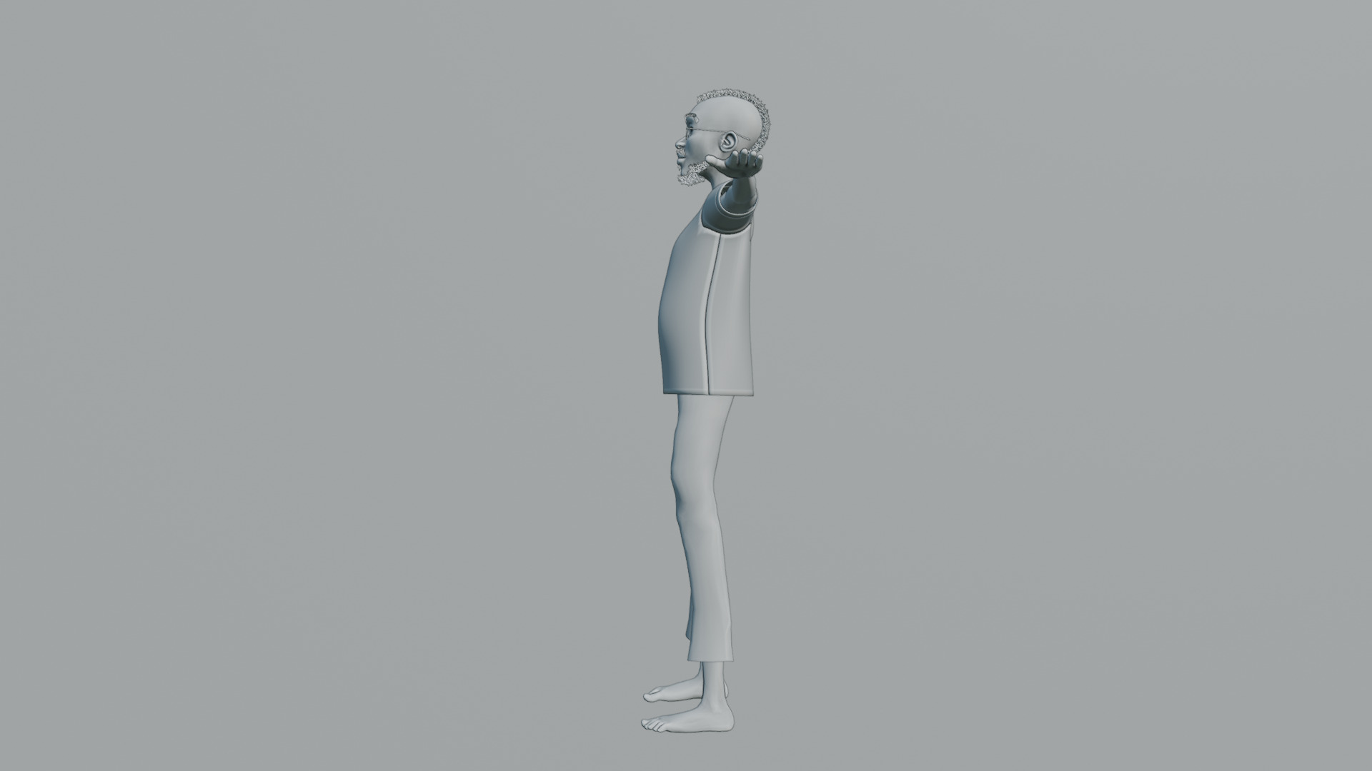 Stylized Male Rigged Character Low-poly 3D model_8