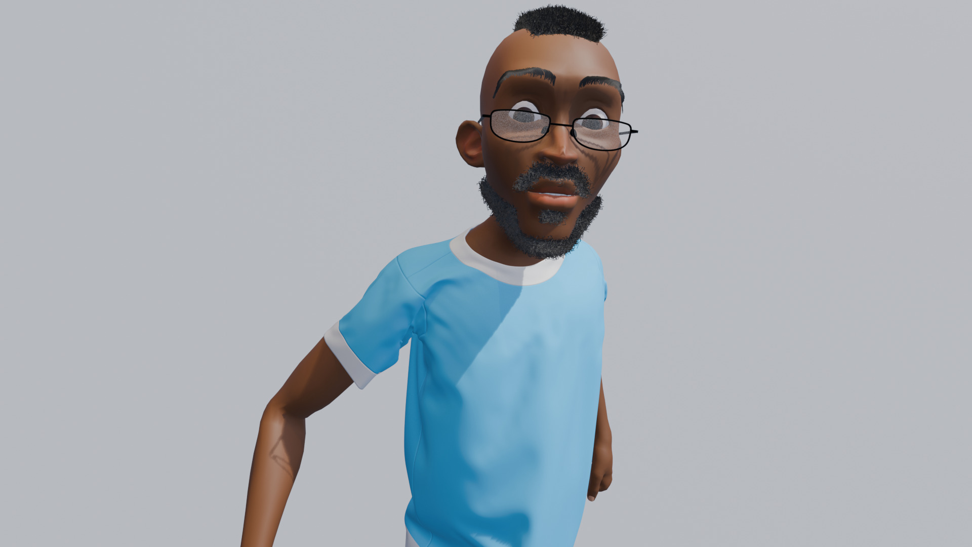 Stylized Male Rigged Character Low-poly 3D model_1
