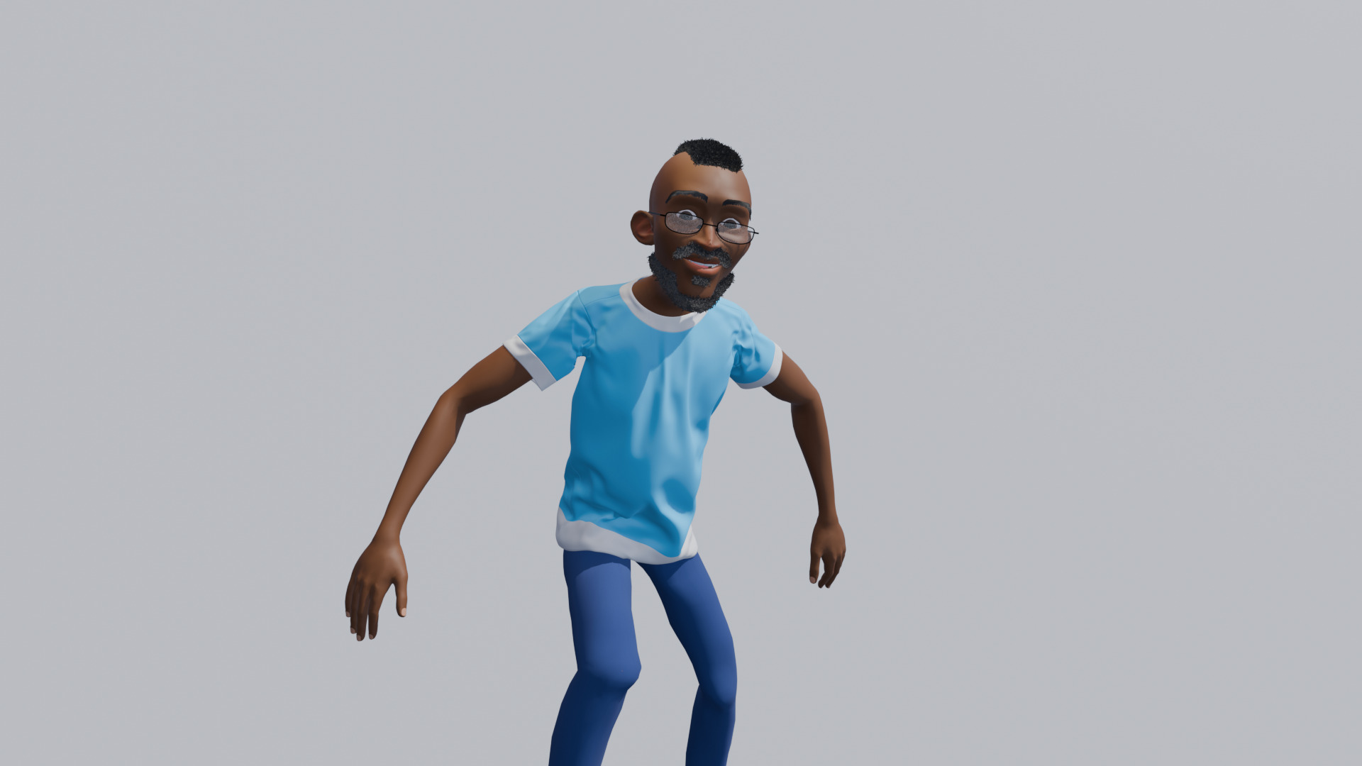 Stylized Male Rigged Character Low-poly 3D model_3