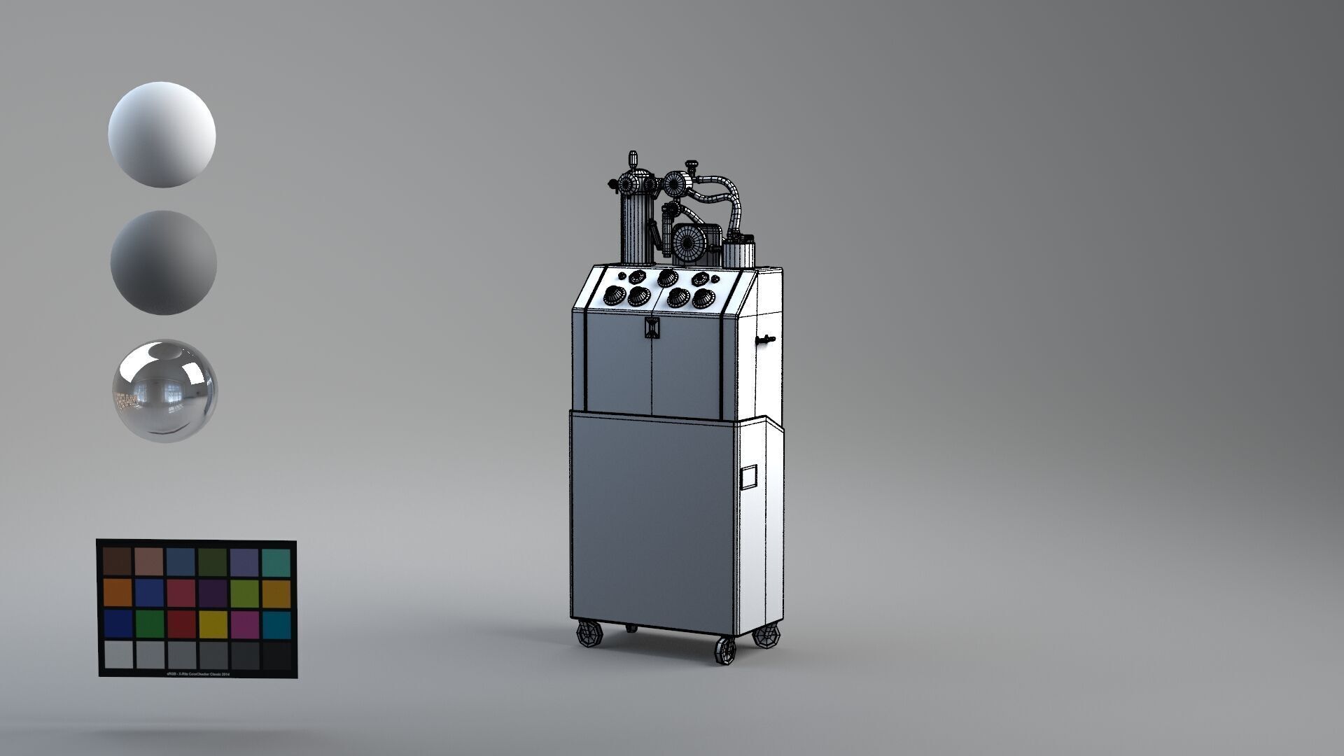 Tub Machine retro 3D model_14