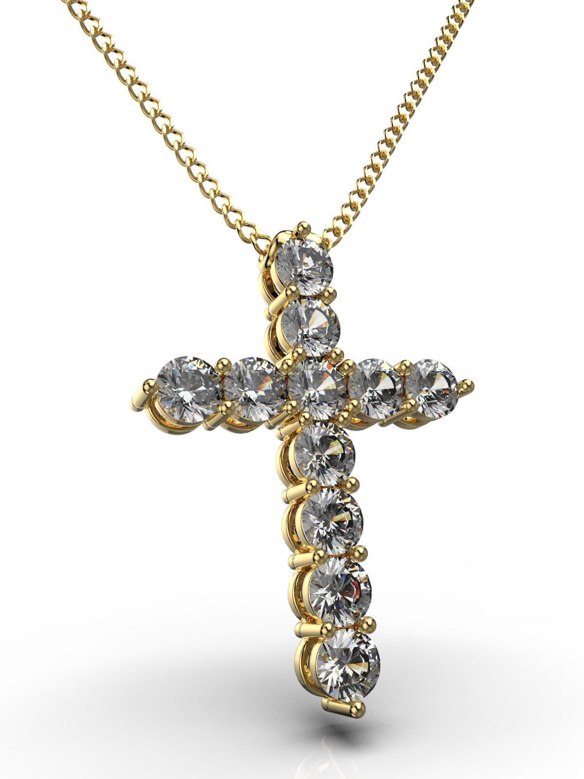 graff cross pendant 3D print model_7
