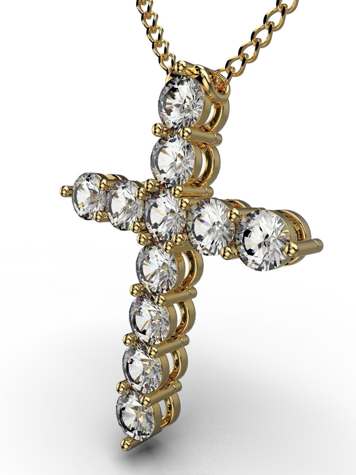 graff cross pendant 3D print model_8