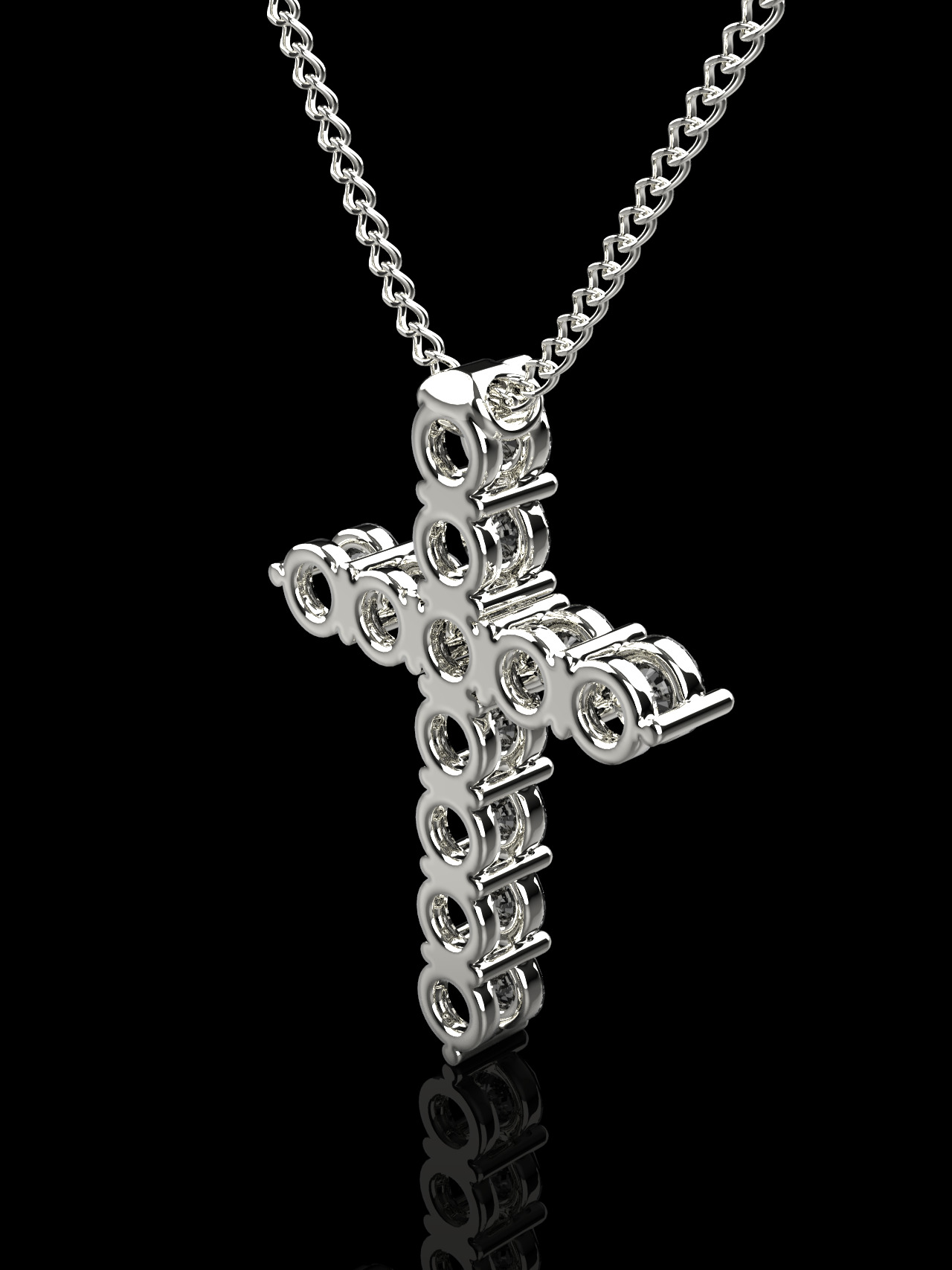 graff cross pendant 3D print model_4