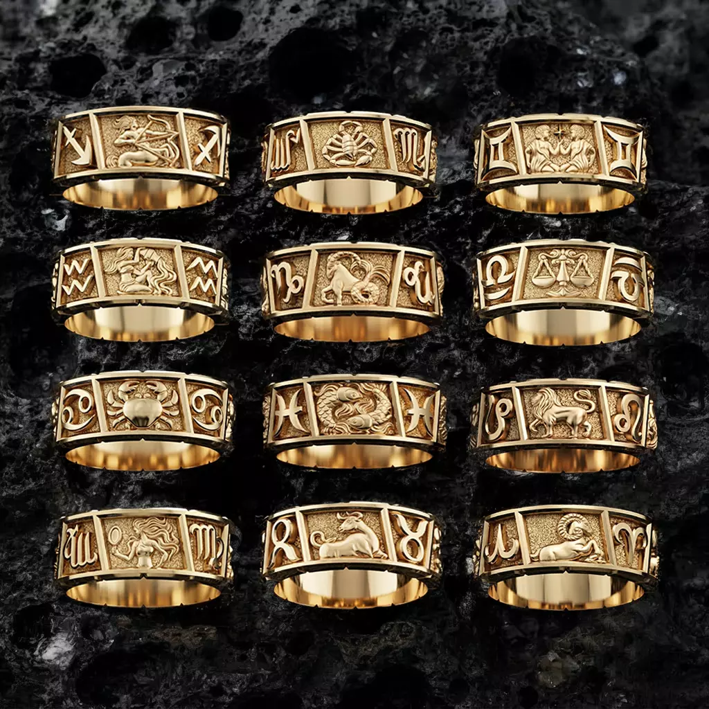 Zodiac Horoscope Rings v2 Set Pack Collection