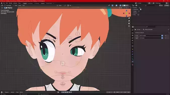 Misty Pokemon  Rigged 3D