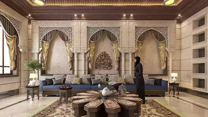 Arabic Culture Interior Designing And 3D Model 3D model Arabic Culture Interior Designing And 3D Model 3D model
