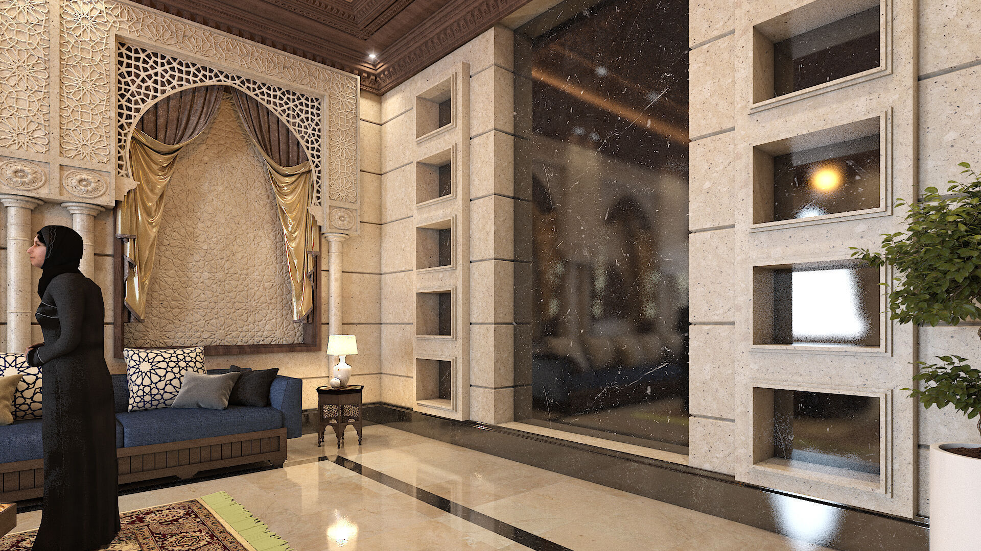 Arabic Culture Interior Designing And 3D Model 3D model_11