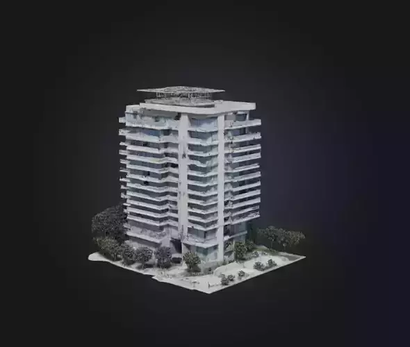 Post Apocalyptic abandoned residential building