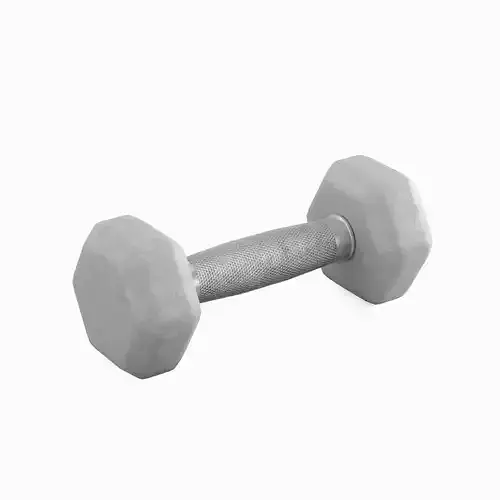 Rubber Dumbbell 02 Low-poly 3D model