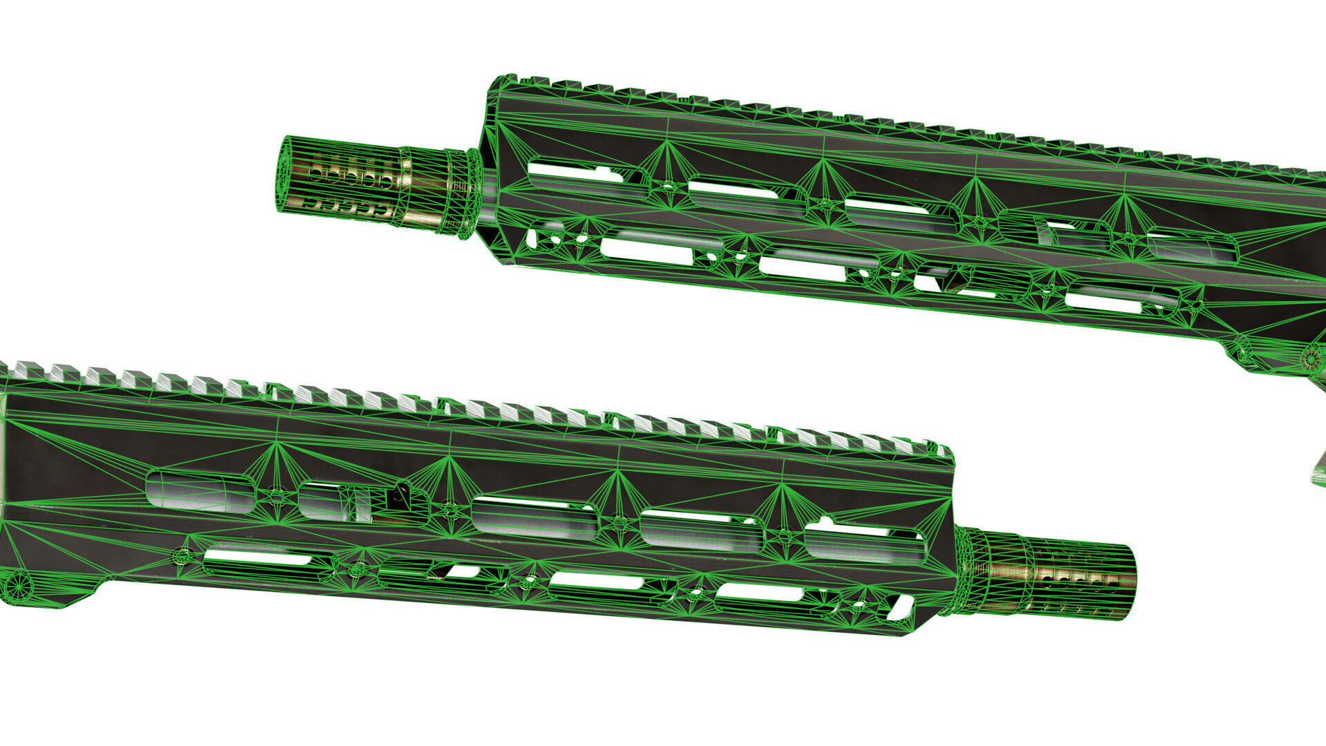 Q BOOMBOX 8 6 BLK RIFLE Low-poly 3D model_11