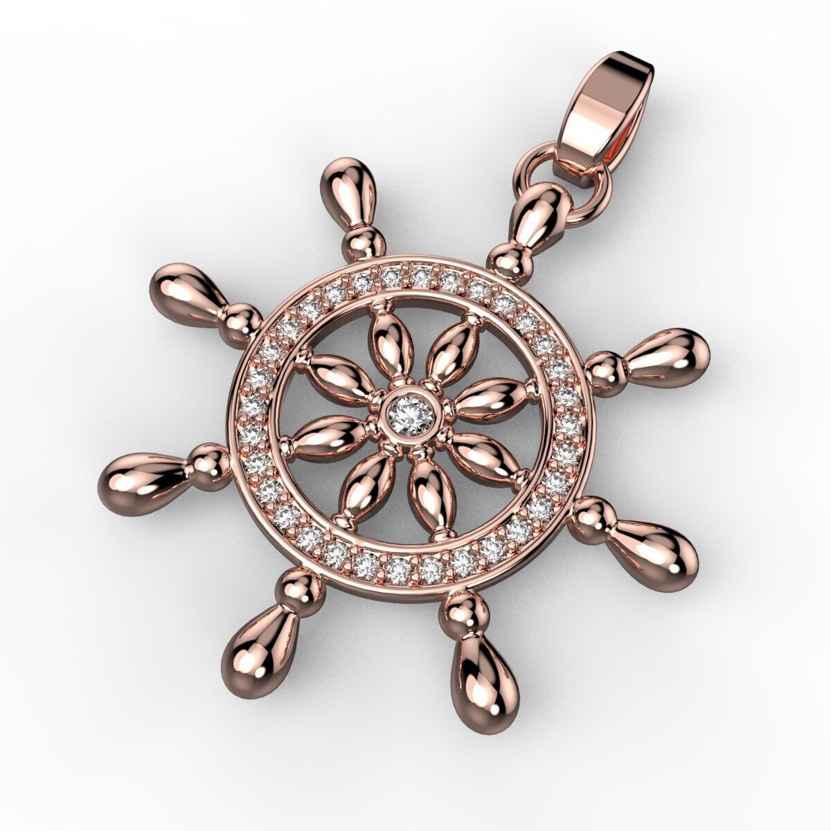 wheel pendant 01 3D print model_4