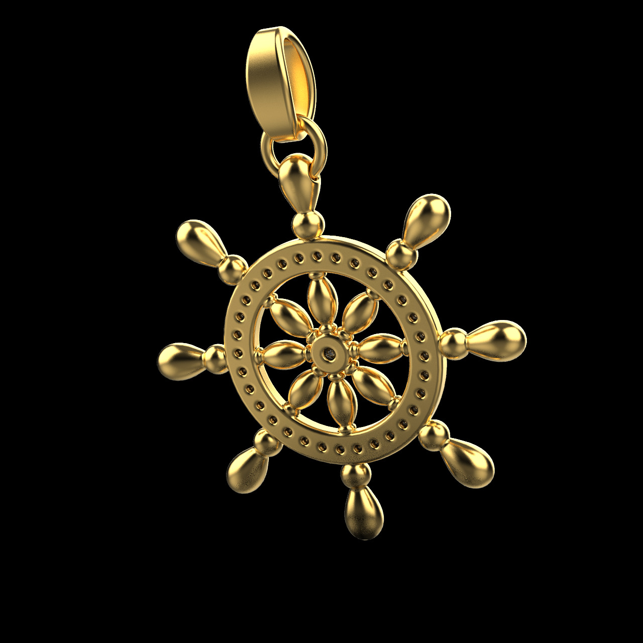wheel pendant 01 3D print model_3