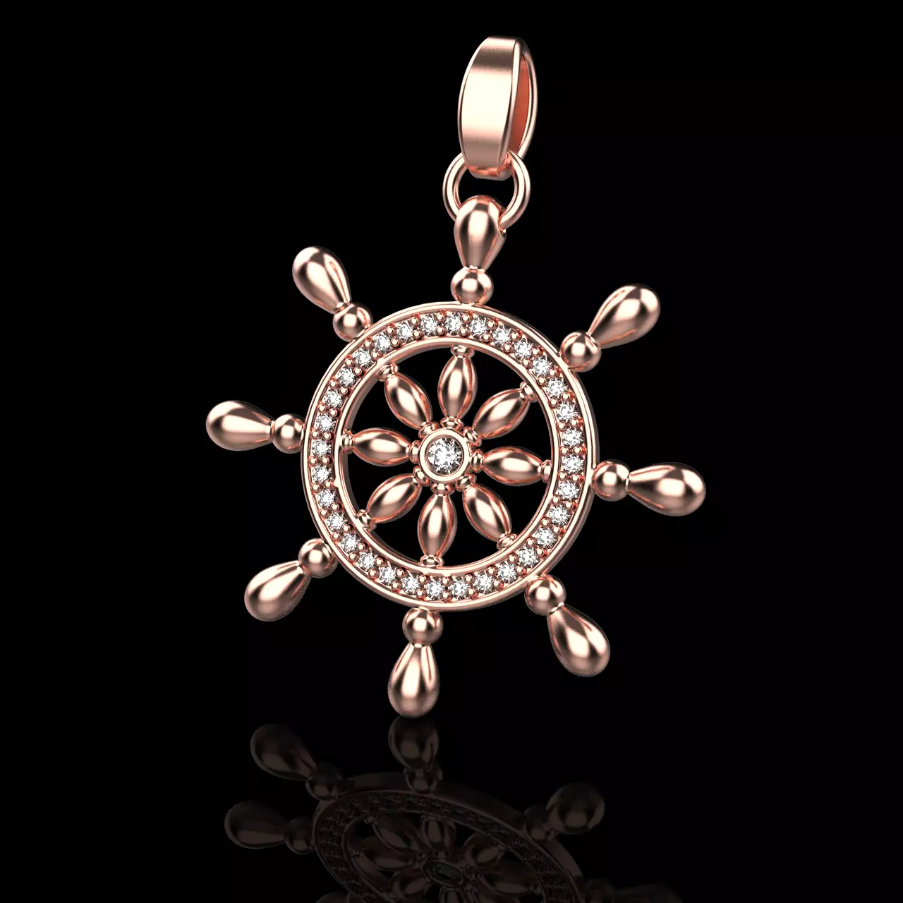 wheel pendant 01 3D print model_0