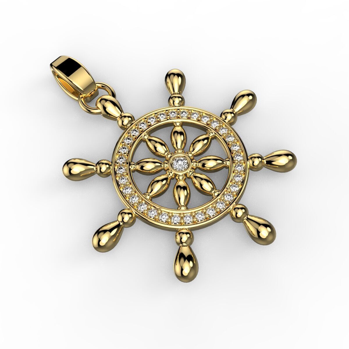 wheel pendant 01 3D print model_7