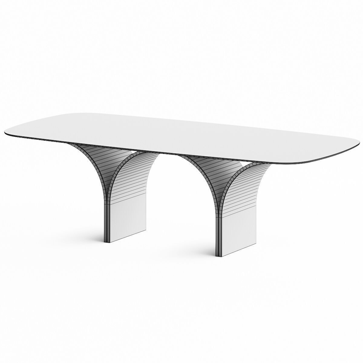 Tonin Casa Arco Dining Table 3D model_4