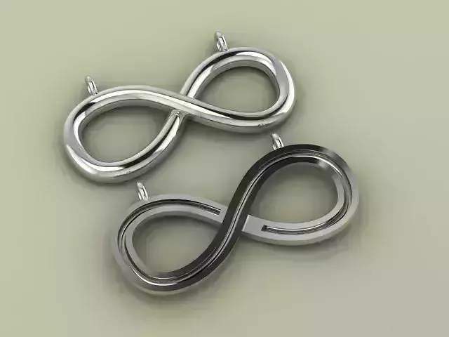  Infinity Symbol Pendant Elegant 3DPrintable Jewelry STL OBJ PLY