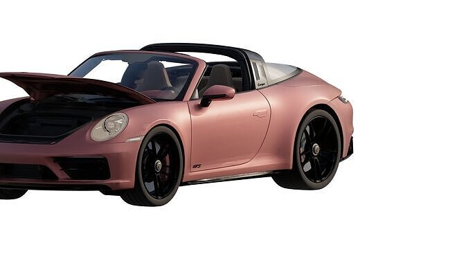 Porsche Targe GTS with interior 3D model